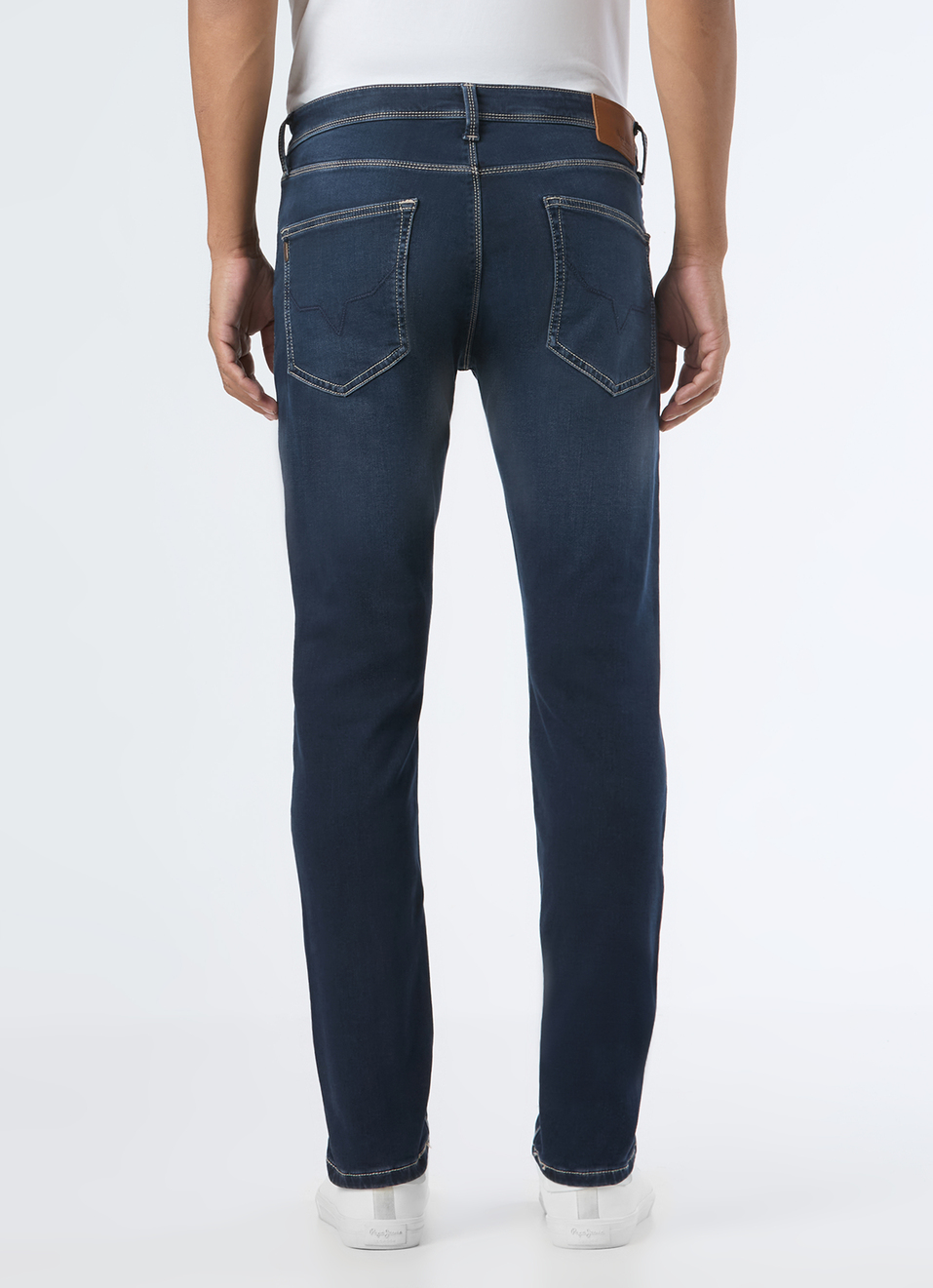 Men Blue Low Rise Slim Fit Tapered Jeans Stretchable Jeans, , large image number 2