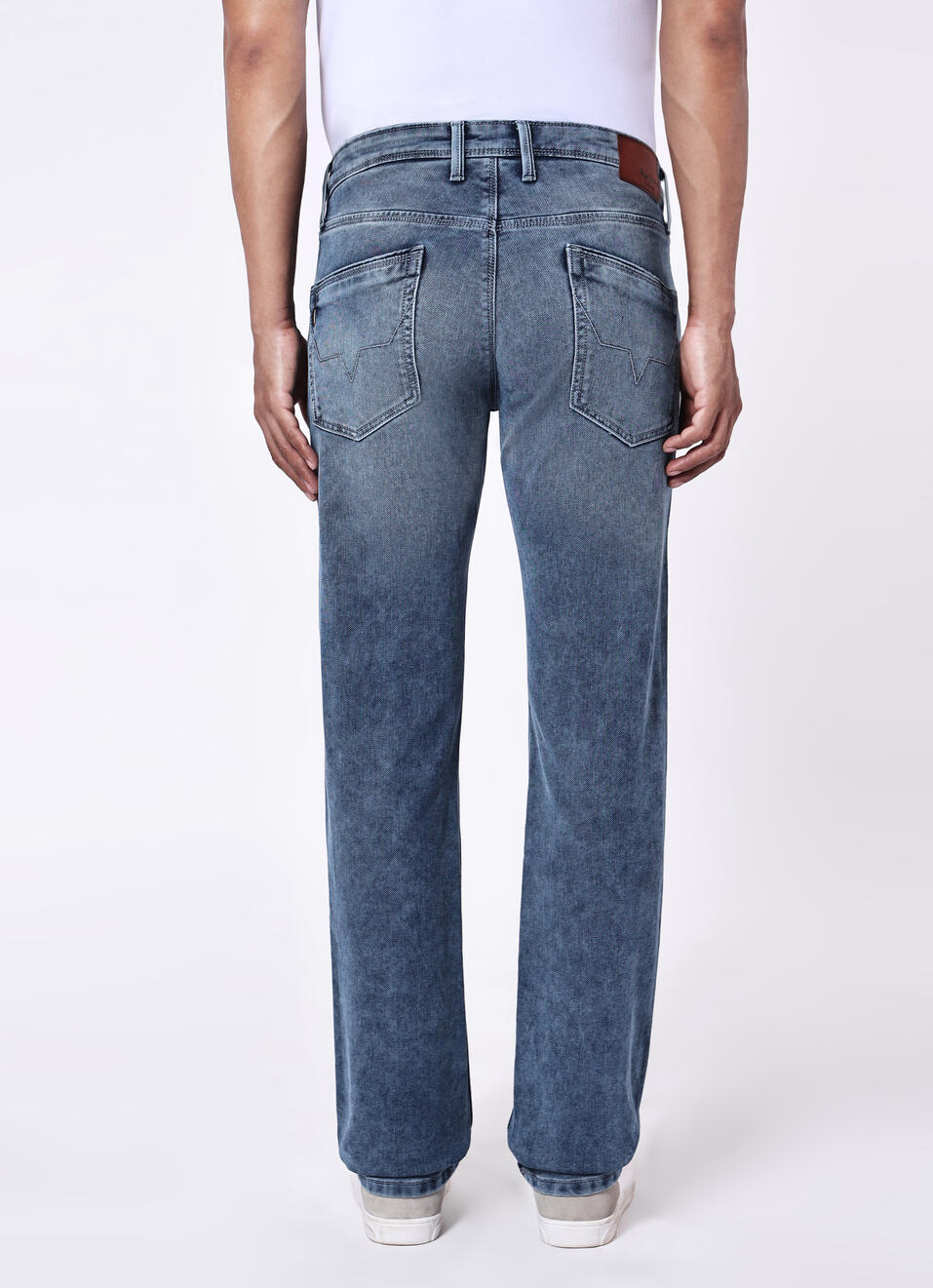 Men Mid Blue Rise Stretchable Straight Leg Jogger Jeans, , large image number 2