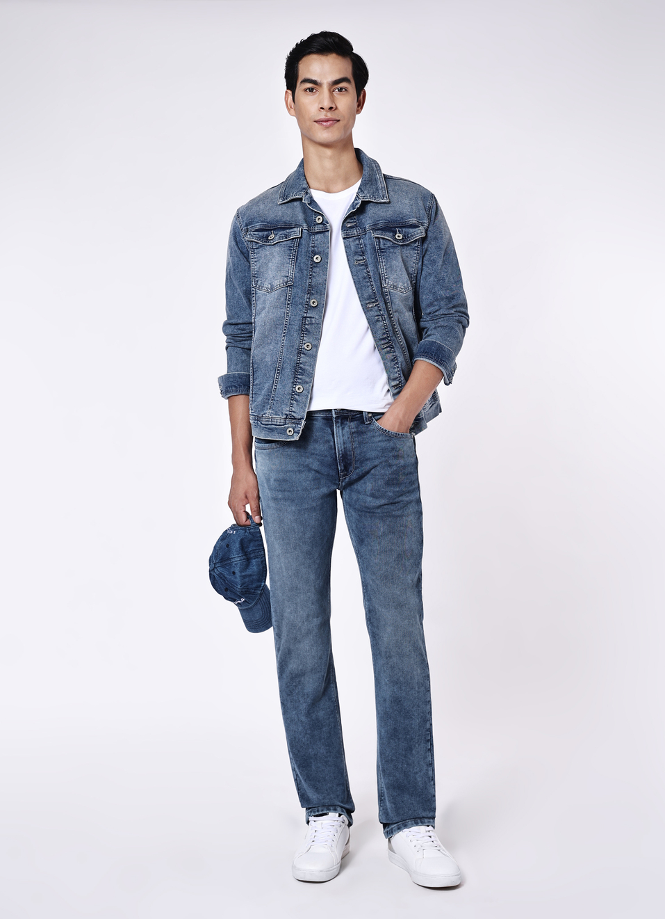 Men Mid Blue Rise Stretchable Straight Leg Jogger Jeans, , large image number 0