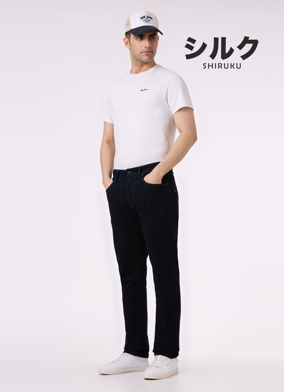 Men Dark Navy Straight Fit Stretchable Jeans, , large image number 0