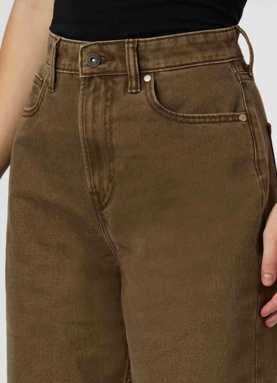 Women Brown High Rise Barrel Fit Jeans, , large image number 4