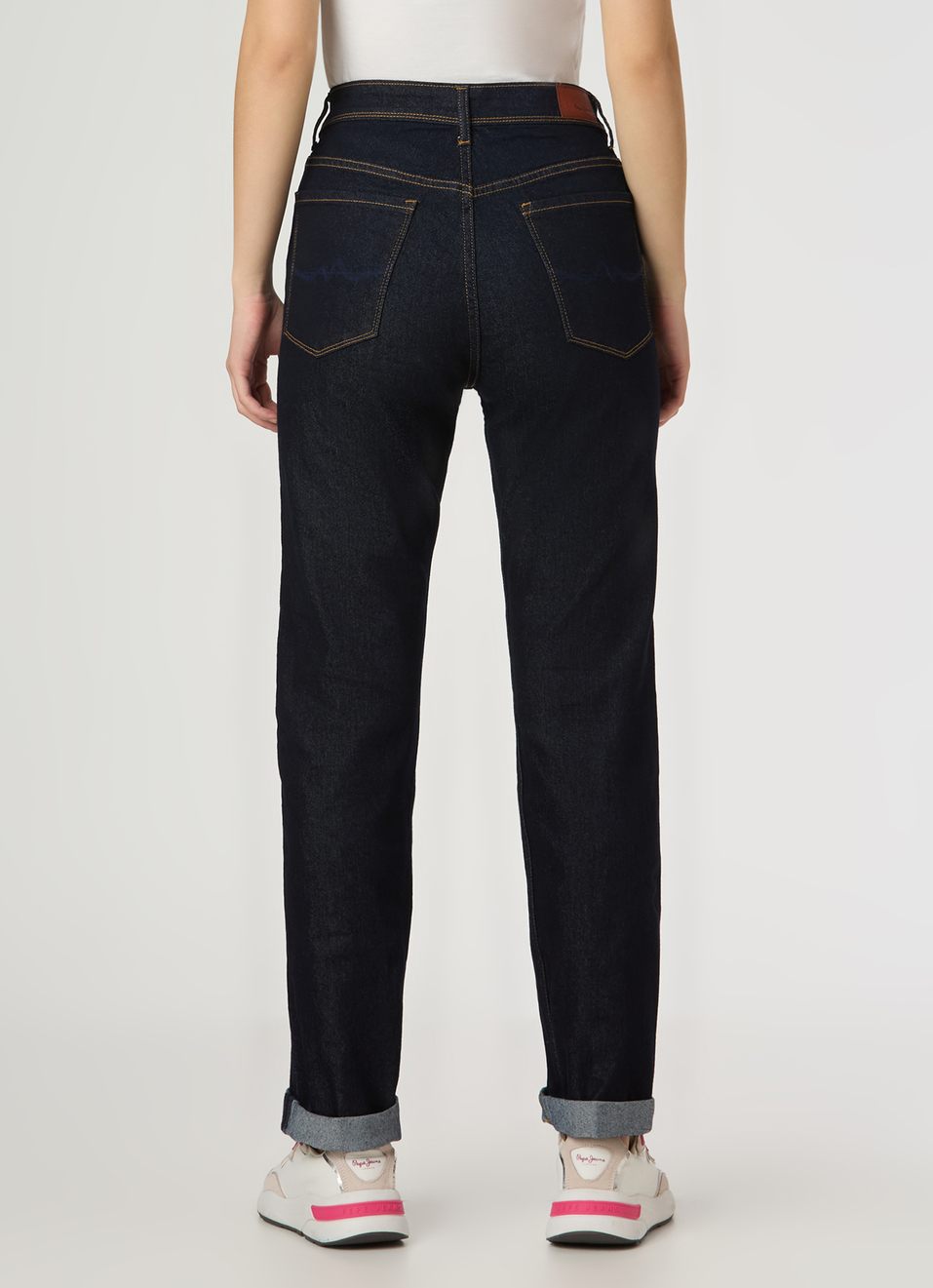 Women Dark Blue High Rise Straight Fit Stretchable Jeans, , large image number 2