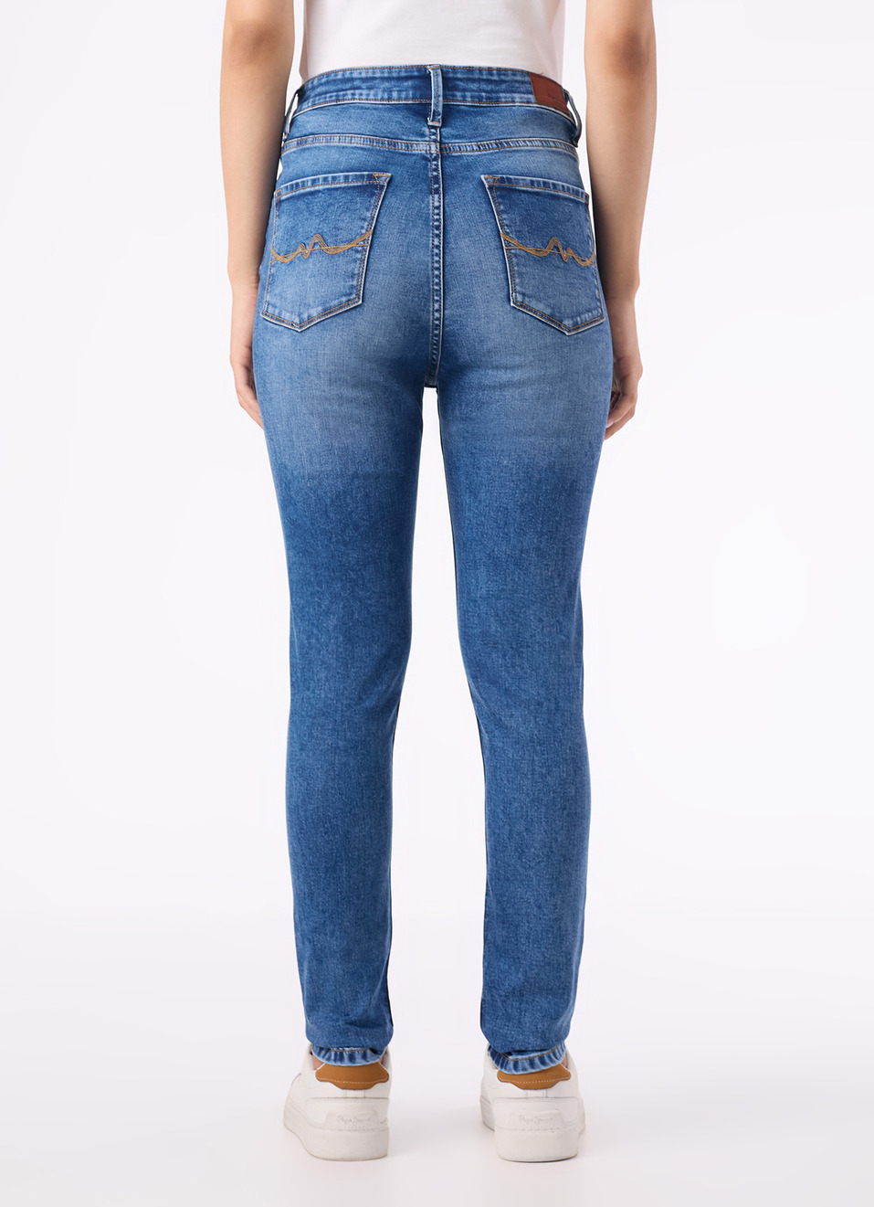 Women Blue High Rise Skinny Fit Stretchable Jeans, , large image number 2