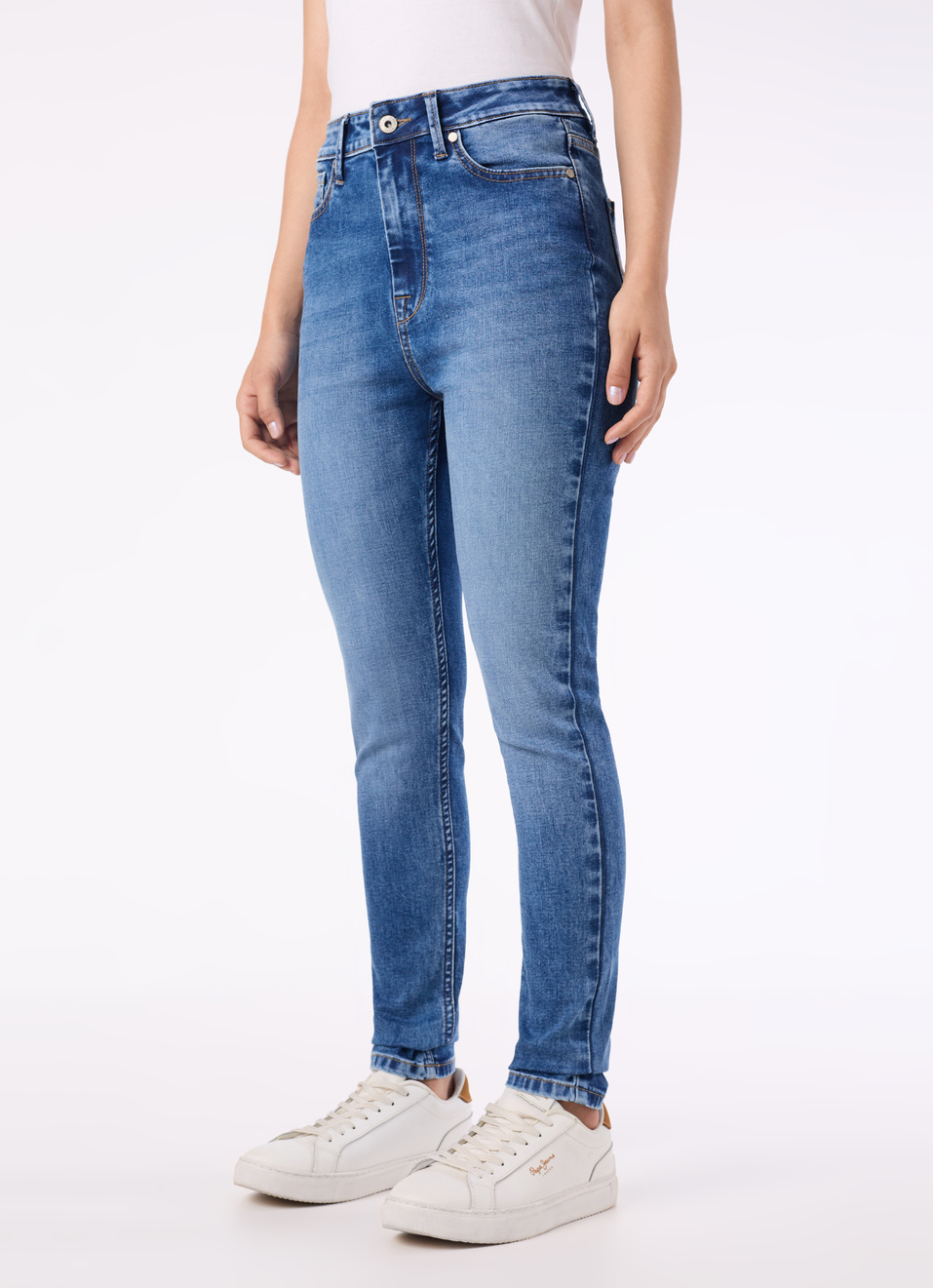 Women Blue High Rise Skinny Fit Stretchable Jeans, , large image number 3