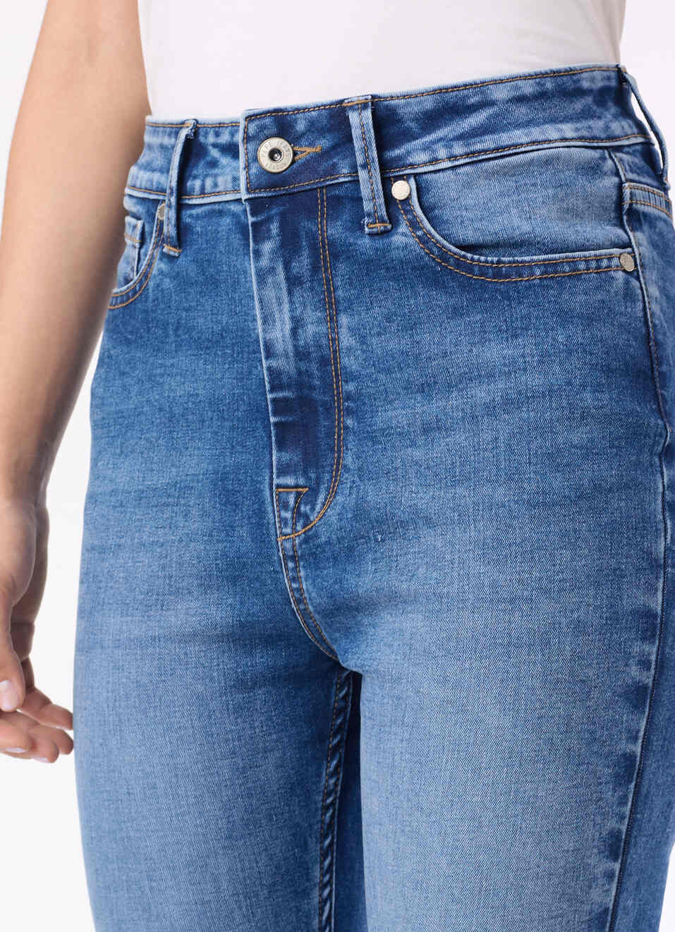 Women Blue High Rise Skinny Fit Stretchable Jeans, , large image number 4