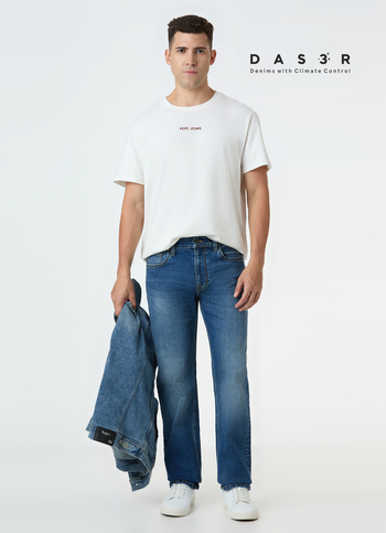 Men Blue Mid Rise Straight Fit Strechable Jeans