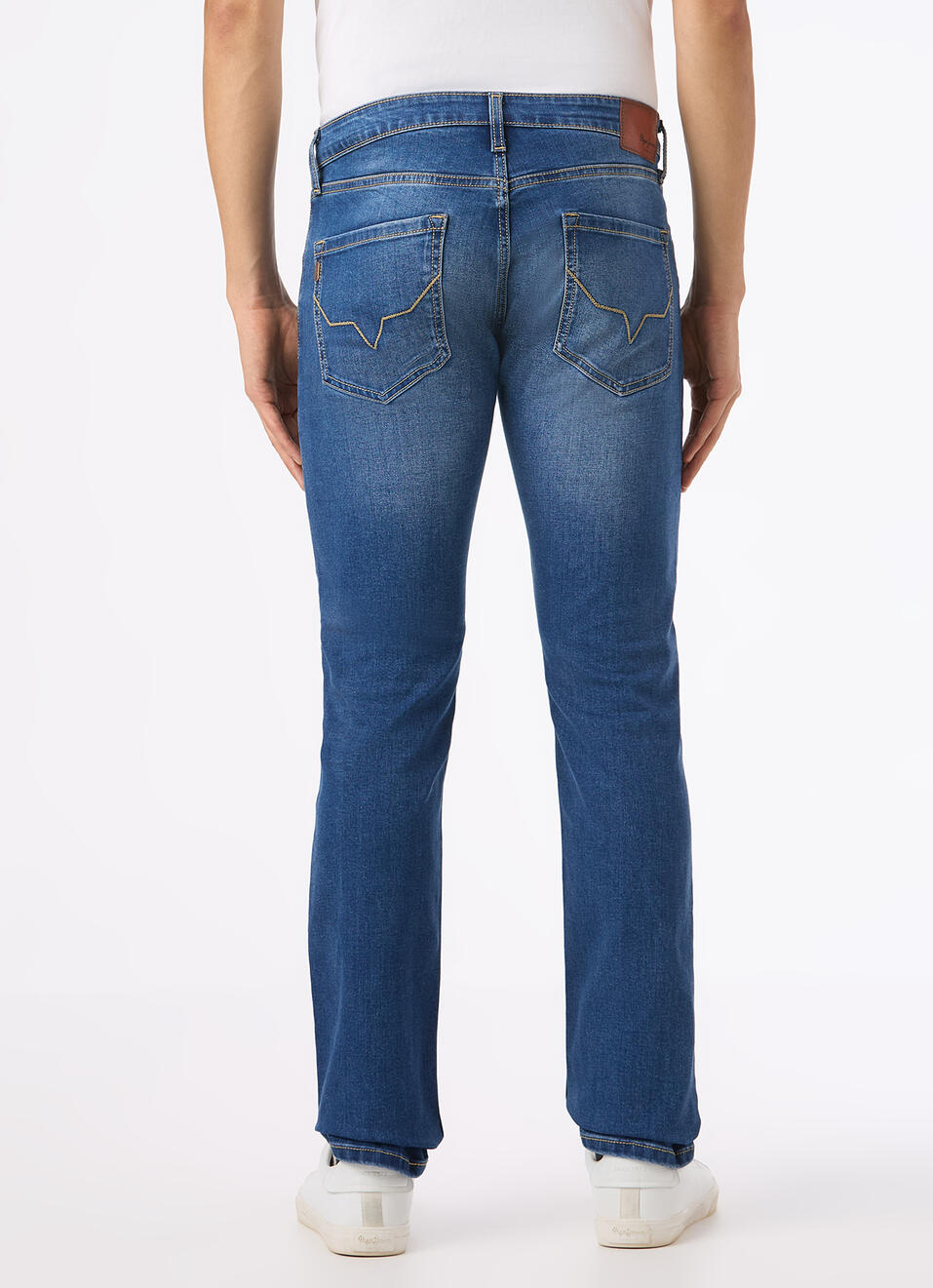 Men Blue Mid Rise Slim Fit Stretchable Jeans, , large image number 1