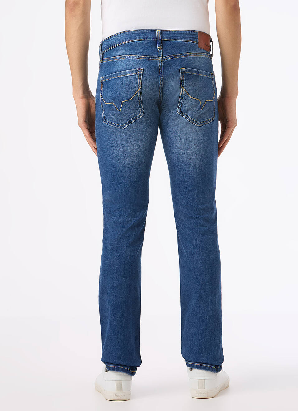 Men Blue Mid Rise Slim Fit Stretchable Jeans, , large image number 4