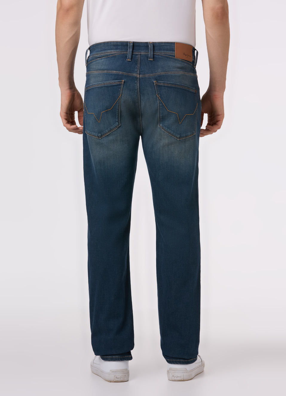 Men Blue Distressed Straight Fit Stretchable Jeans, , large image number 2