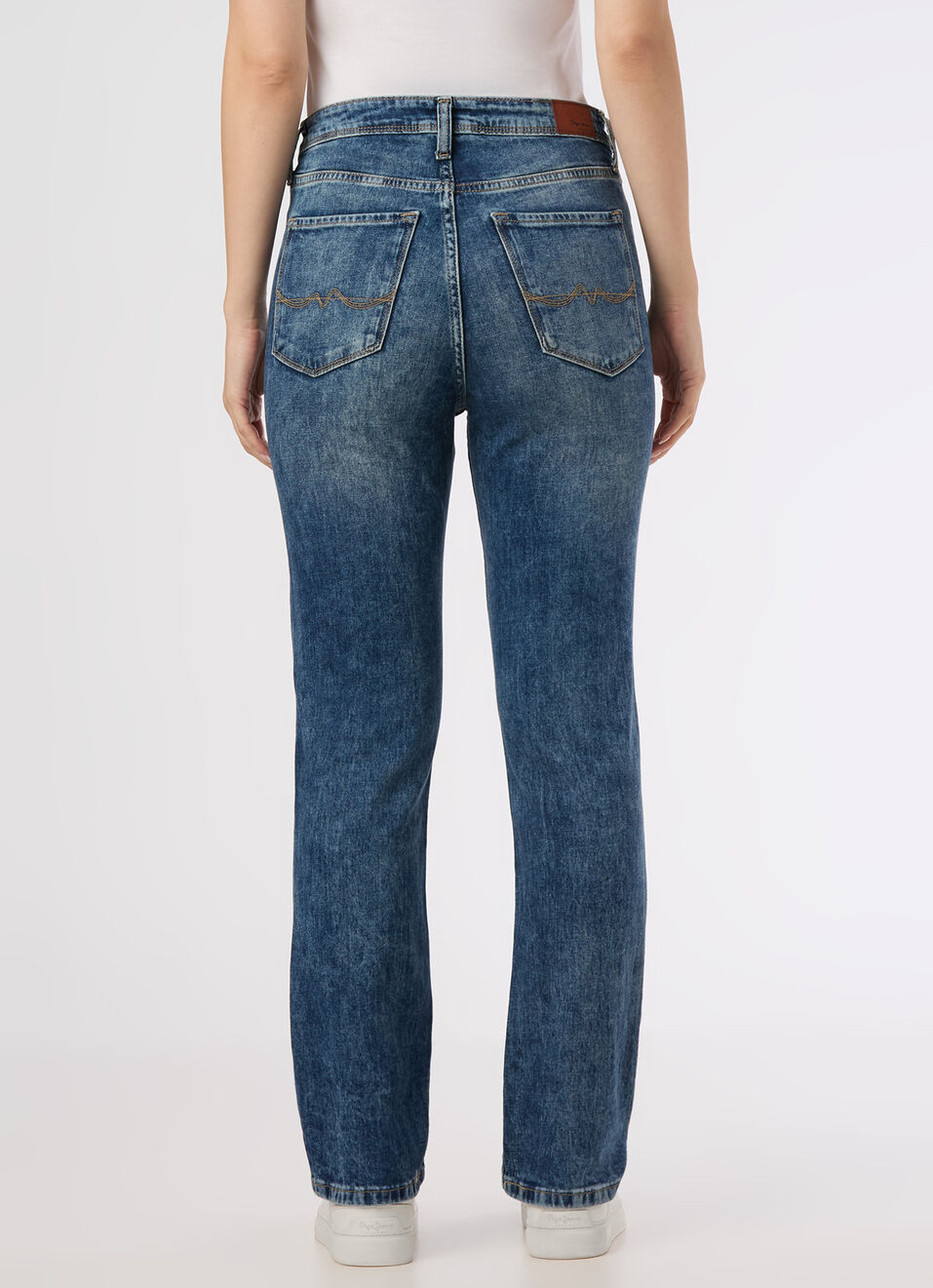 Women Light Blue High Rise Straight Fit Stretchable Jeans, , large image number 2