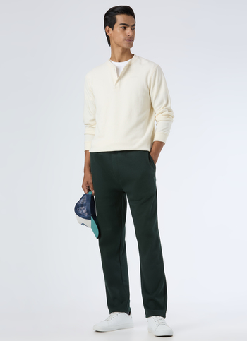 Men Green Mid Rise Straight Fit Sweatpant