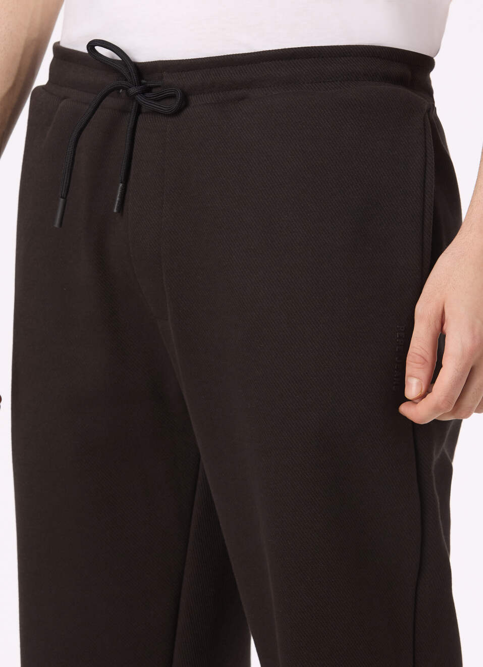 Men Black Mid Rise Straight Fit Sweatpant, , large image number 4