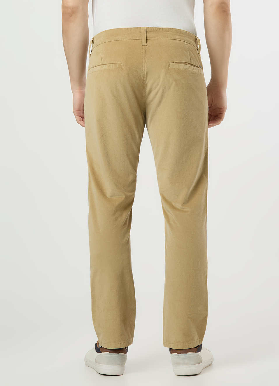 Men Beige Mid Rise Straight Fit Chinos, , large image number 2