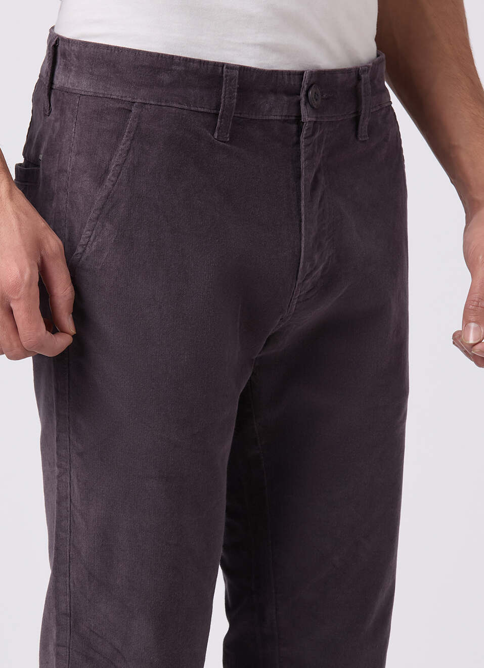 Men Grey Mid Rise Straight Fit Chinos, , large image number 4