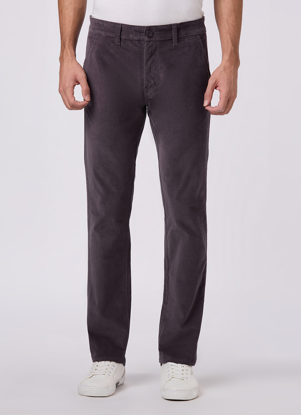 Men Grey Mid Rise Straight Fit Chinos, , large image number 6