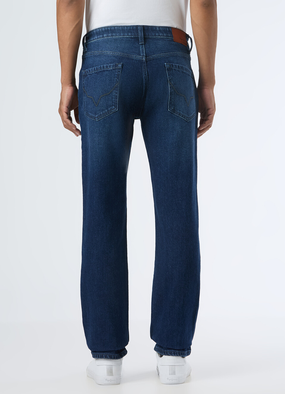 Men Blue Mid Rise Straight Fit Stretchable Jeans, , large image number 2