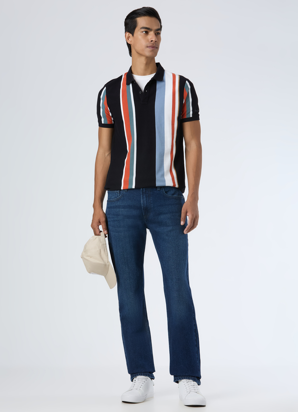 Men Blue Mid Rise Straight Fit Stretchable Jeans, , large image number 0