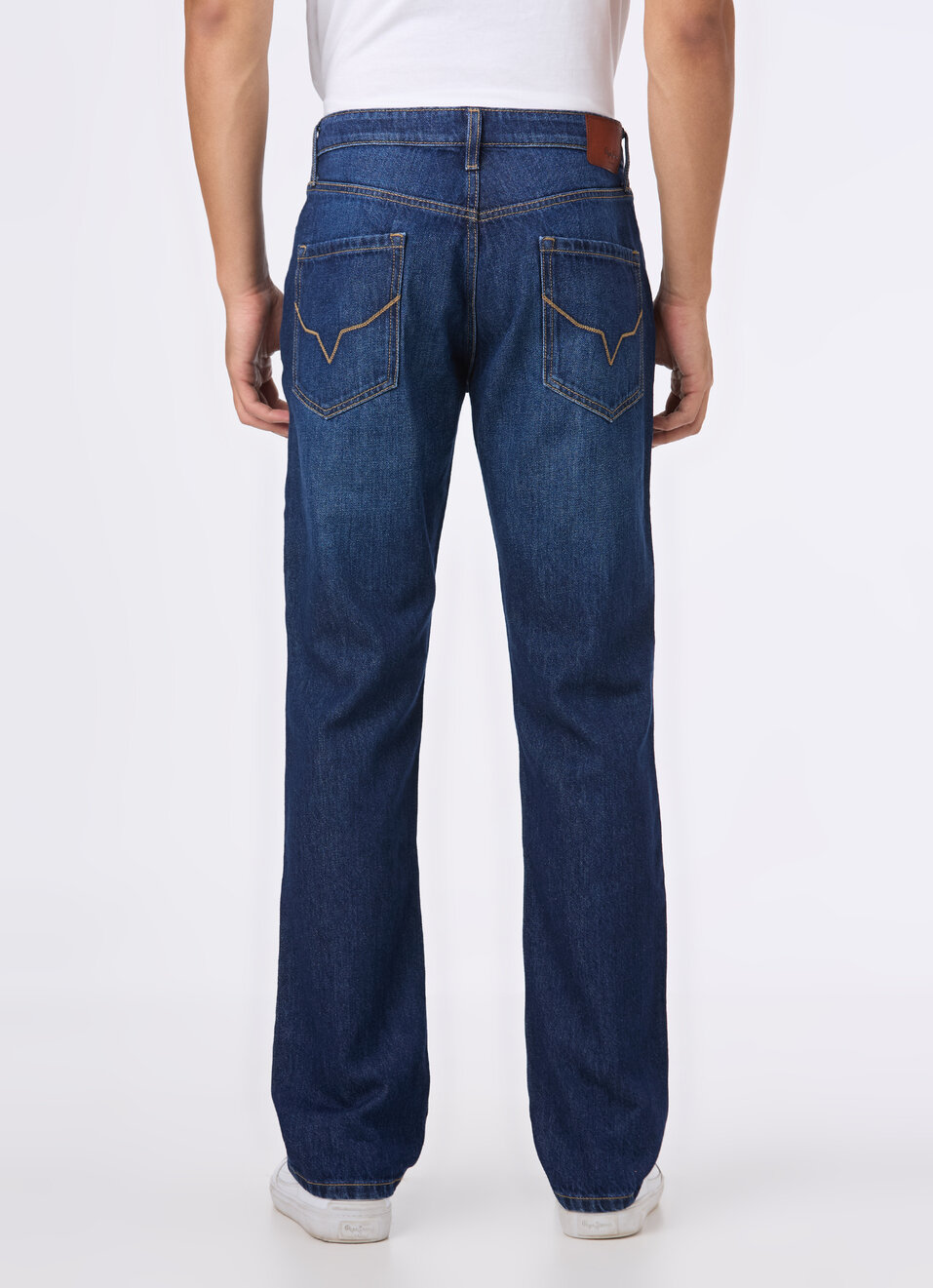 Men Blue Mid Rise Straight Fit Jeans, , large image number 2