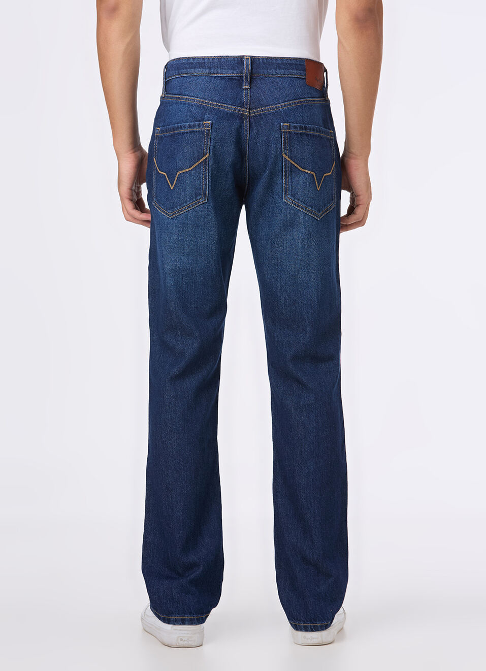 Men Blue Mid Rise Straight Fit Jeans, , large image number 3