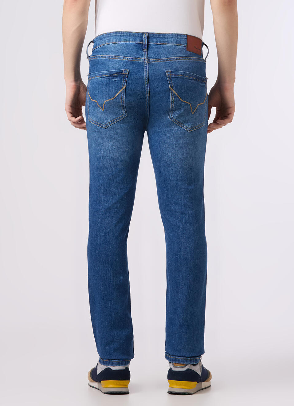 Men Blue Mid Rise Slim Fit Stretchable Jeans, , large image number 2