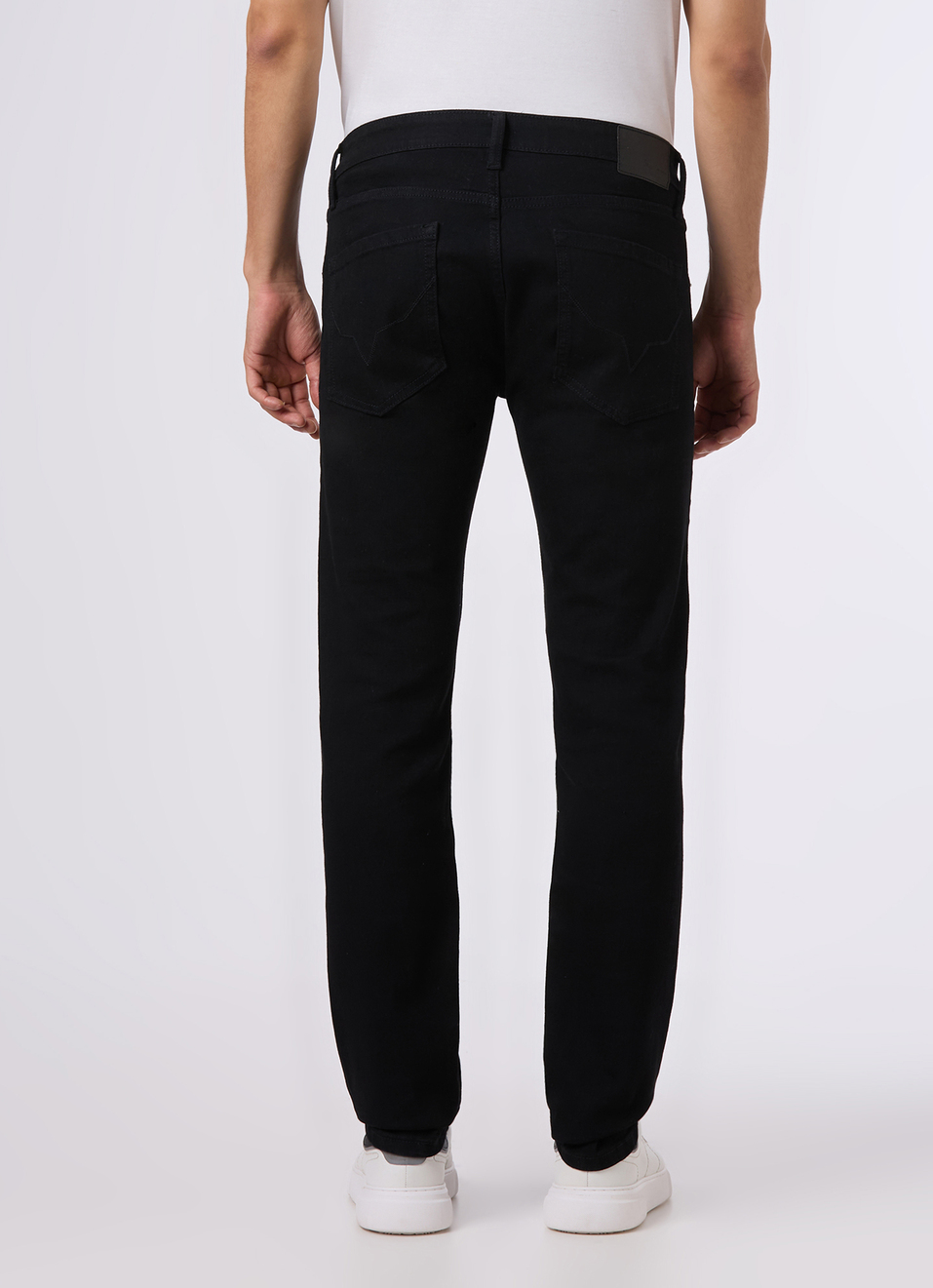 Men Black Mid Rise Slim Fit Stretchable Jeans, , large image number 2