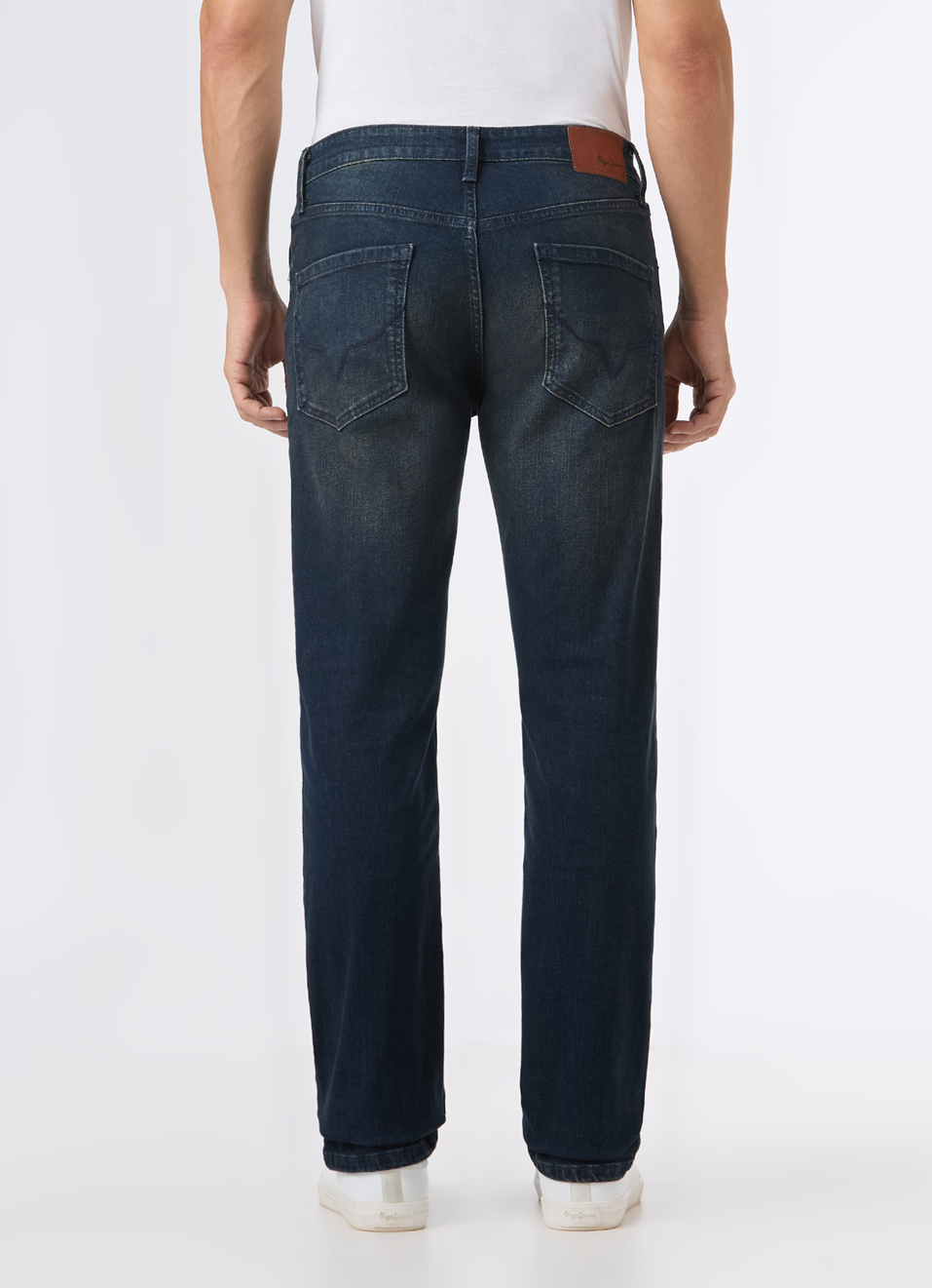 Men Blue Mid Rise Straight Fit Stretchable Jeans, , large image number 2