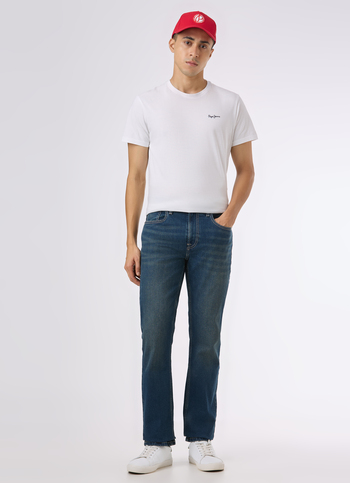 Men Blue Mid Rise Straight Fit Stretchable Jeans