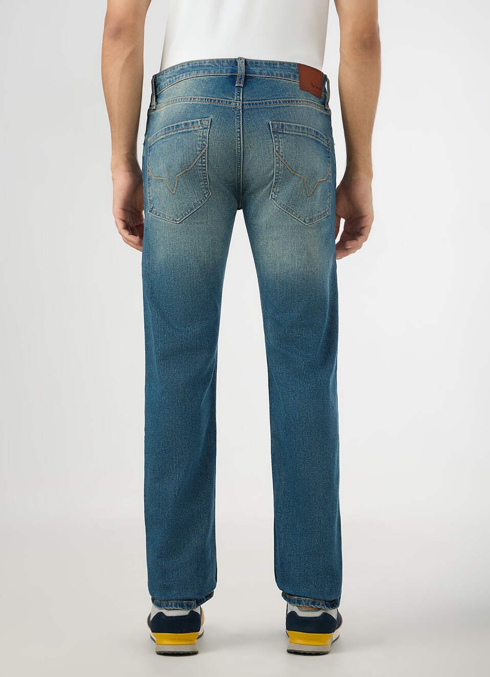 Men Blue Mid Rise Slim Fit Stretchable Jeans, , large image number 3