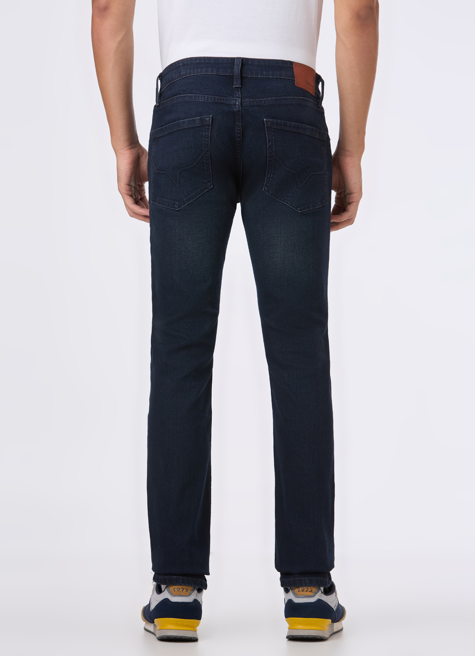 Men Dark Blue Mid Rise Slim Fit Stretchable Jeans, , large image number 2