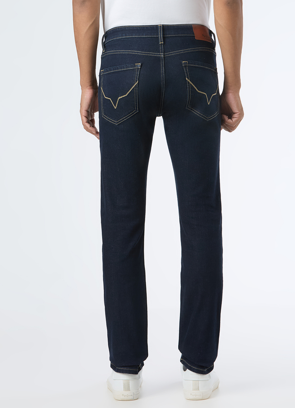 Men Dark Indigo Mid Rise Slim Fit Stretchable Jeans, , large image number 4