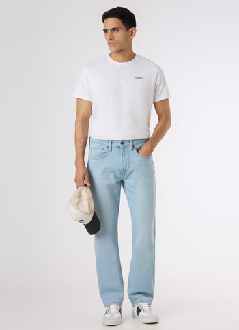 Men Light Blue Mid Rise Straight Fit Jeans