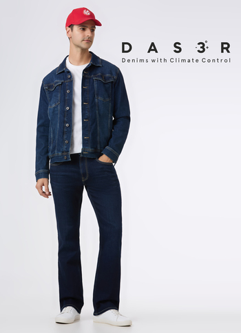 Men Blue Mid Rise Bootcut Stretchable Jeans