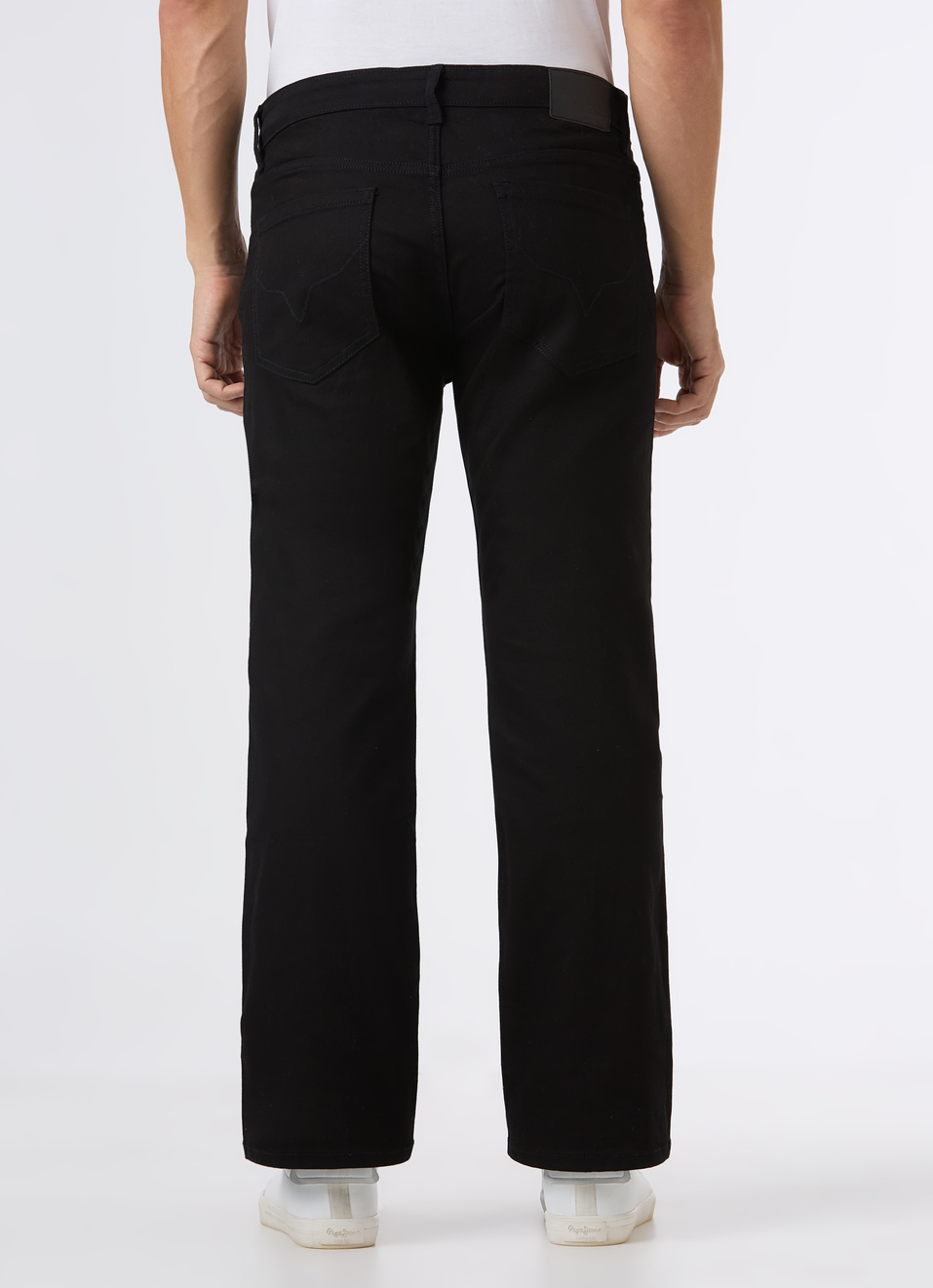 Men Black Mid Rise Bootcut Stretchable Jeans, , large image number 2