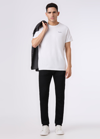 Men Black Rise Slim Fit Stretchable Jeans