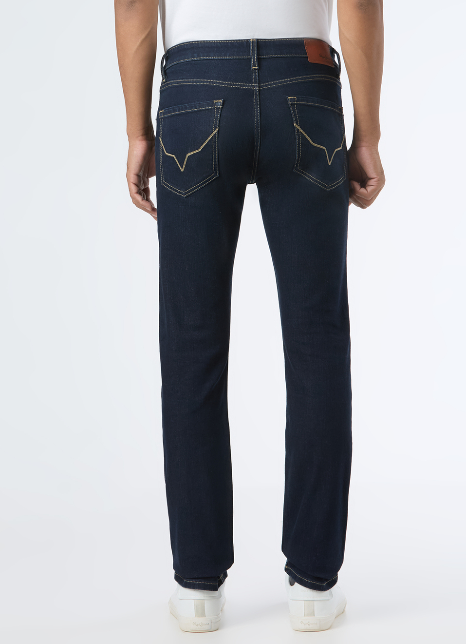 Men Dark Blue Rise Slim Fit Stretchable Jeans, , large image number 2