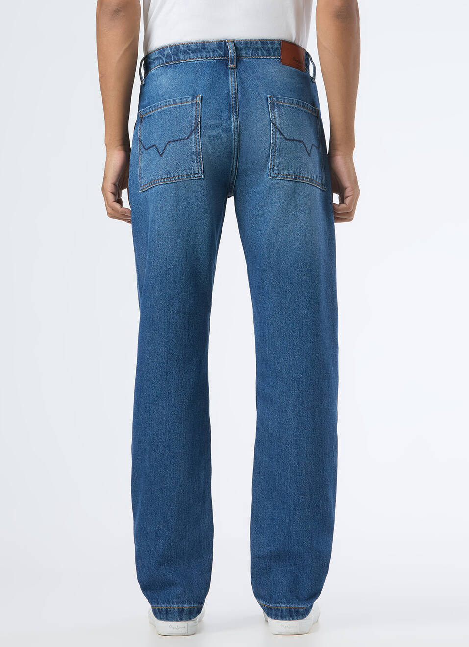 Men Blue Mid Rise Straight Fit Jeans, , large image number 2