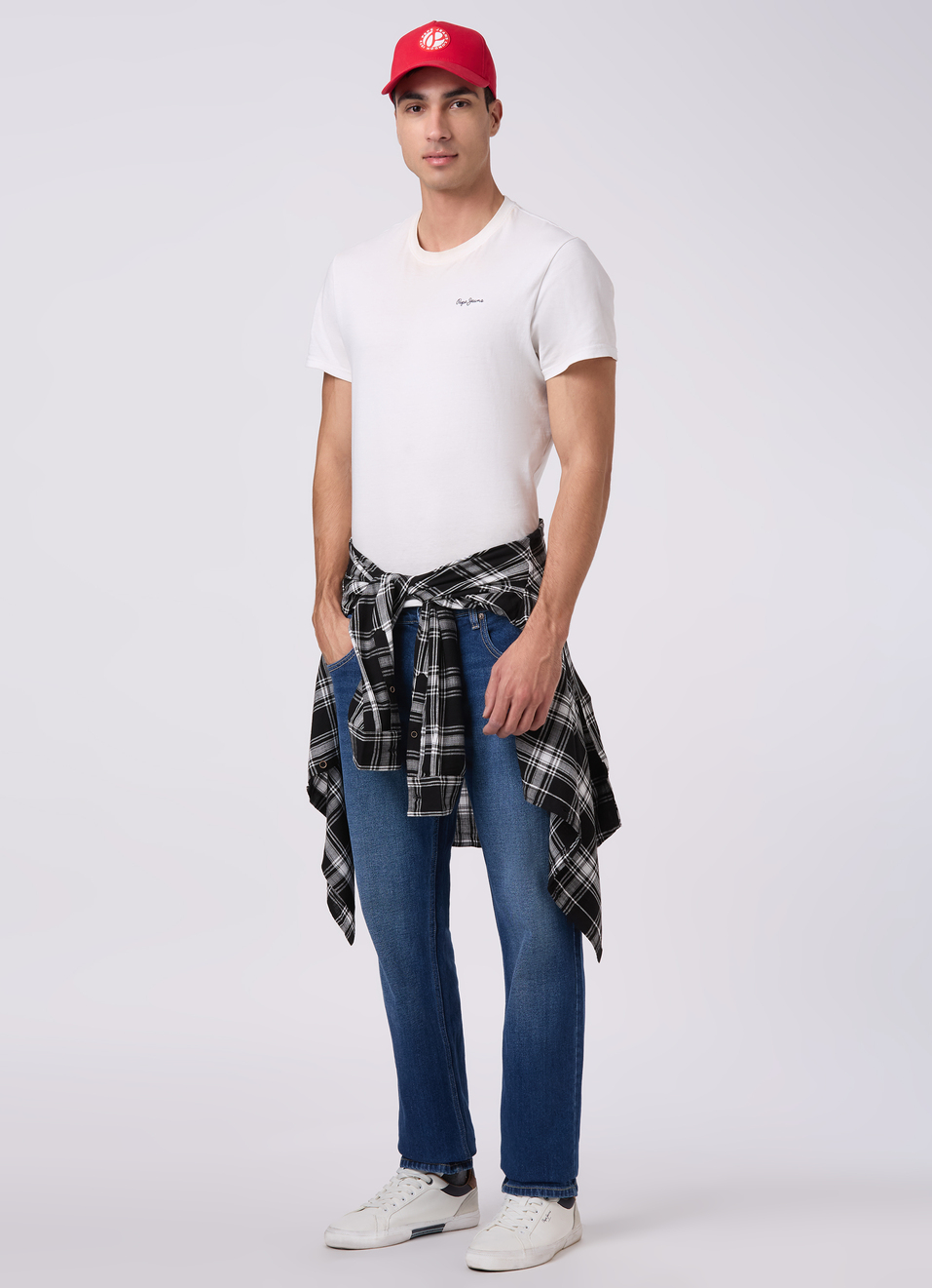 Men Blue Mid Rise Straight Fit Jeans, , large image number 0