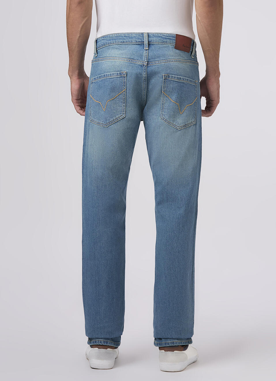 Men Blue Mid Rise Straight Fit Jeans, , large image number 3