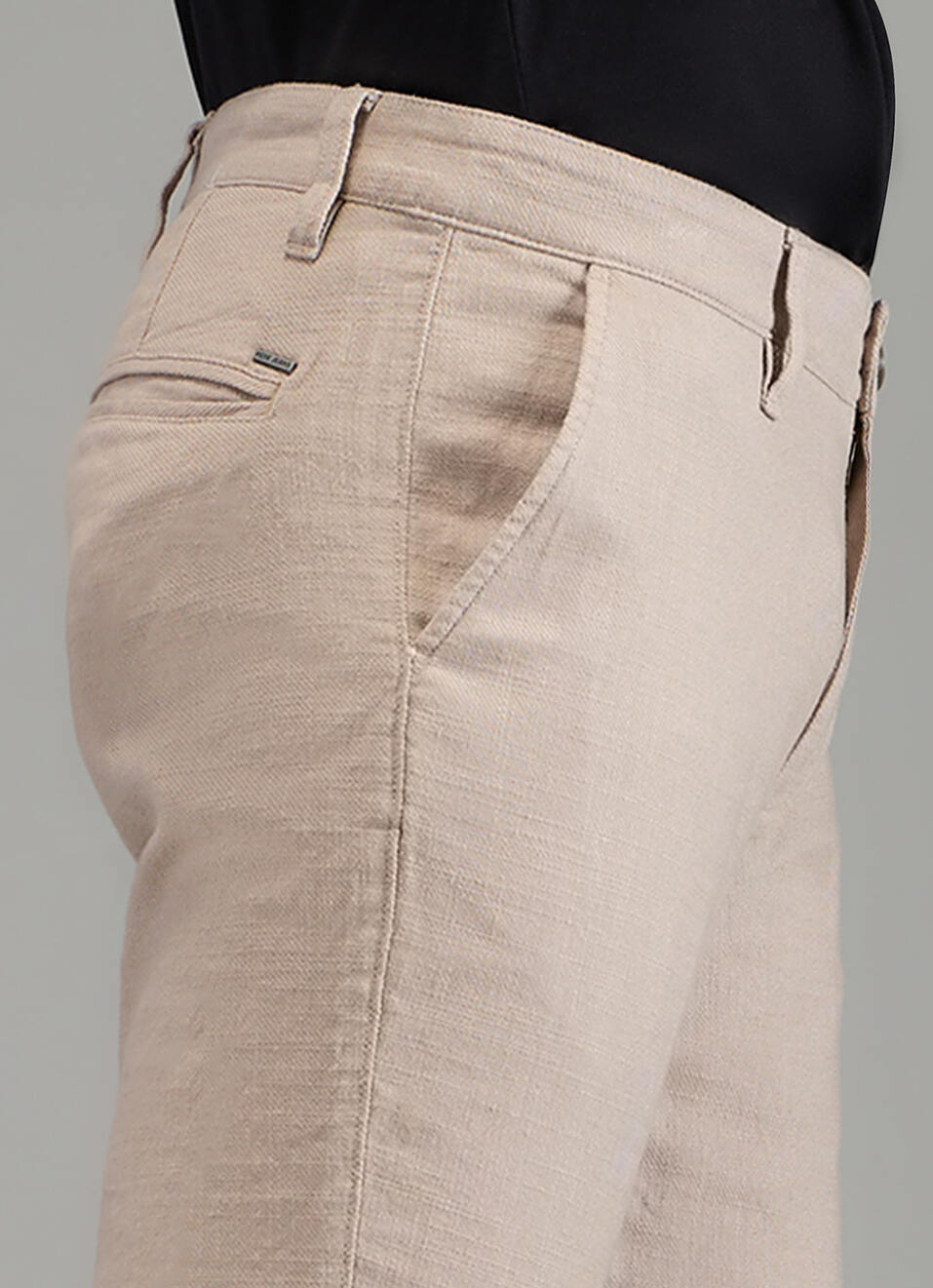 Men Beige Mid Rise Chinos Pants, , large image number 4