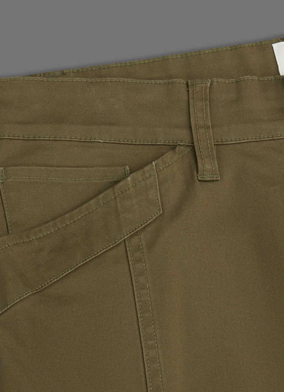Men Olive Green Mid Rise Straight Fit Cargo Pants, , large image number 5