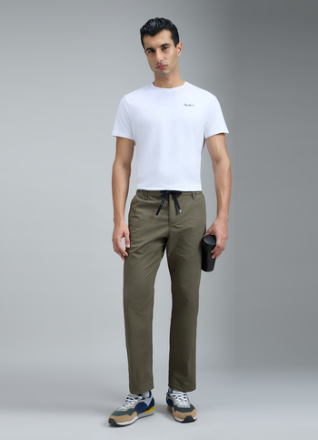 Men Olive Green Jogger Pants