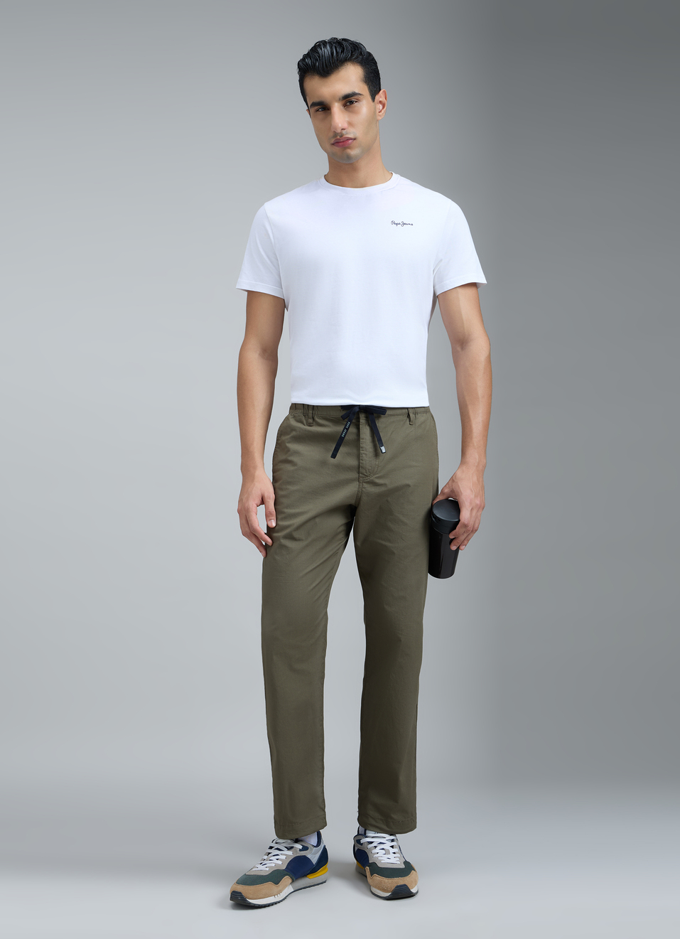 Men Olive Green Jogger Pants, , large image number 0