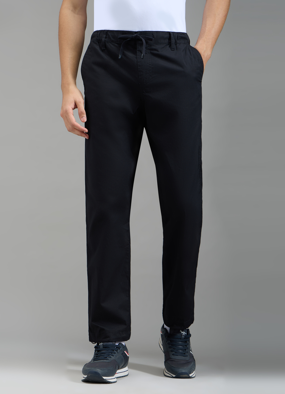 Men Black Jogger Pants, , large image number 1