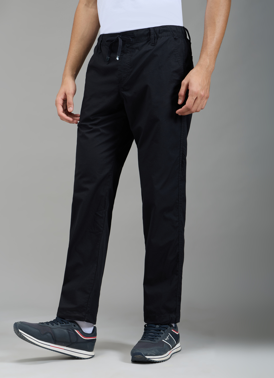 Men Black Jogger Pants, , large image number 3