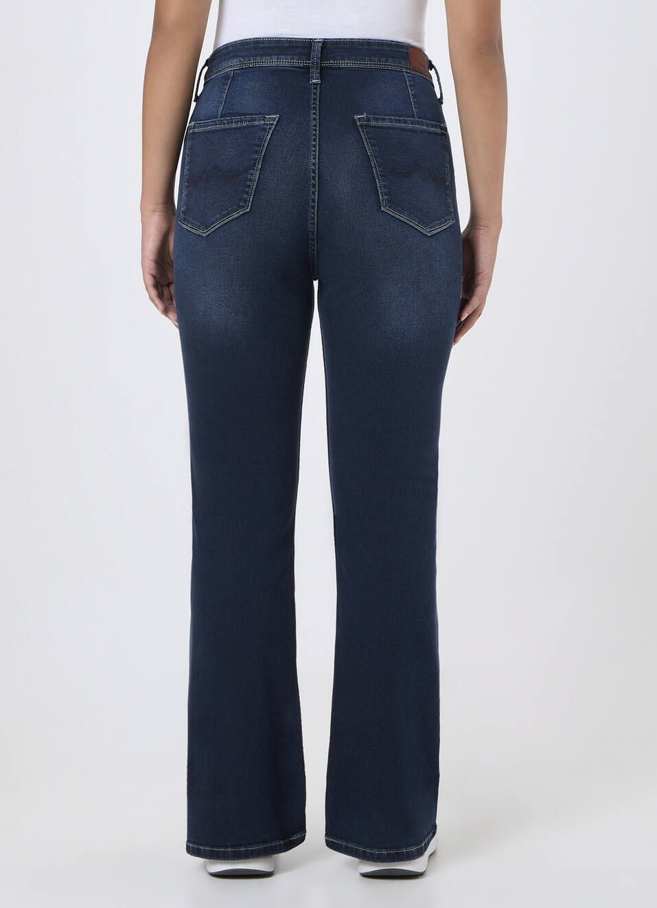 Women Dark Used Flared Jeans, , large image number 2