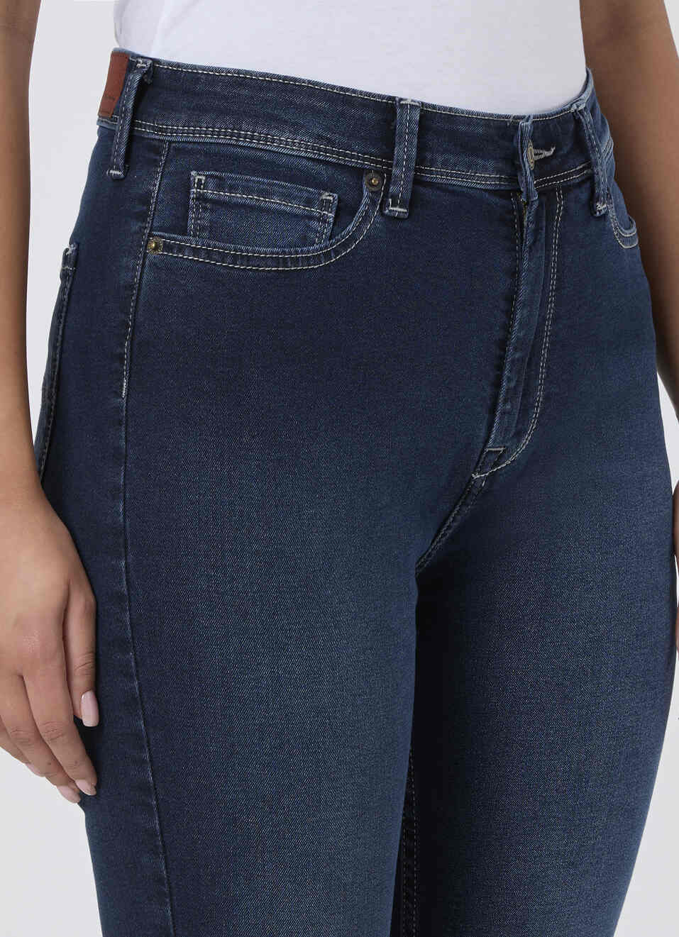 Women Dark Used Flared Jeans, , large image number 4