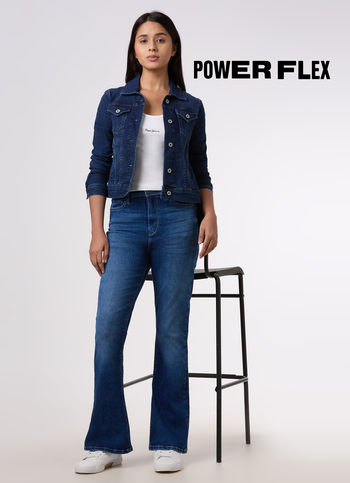 Women Blue High Rise Flared Stretchable Jeans