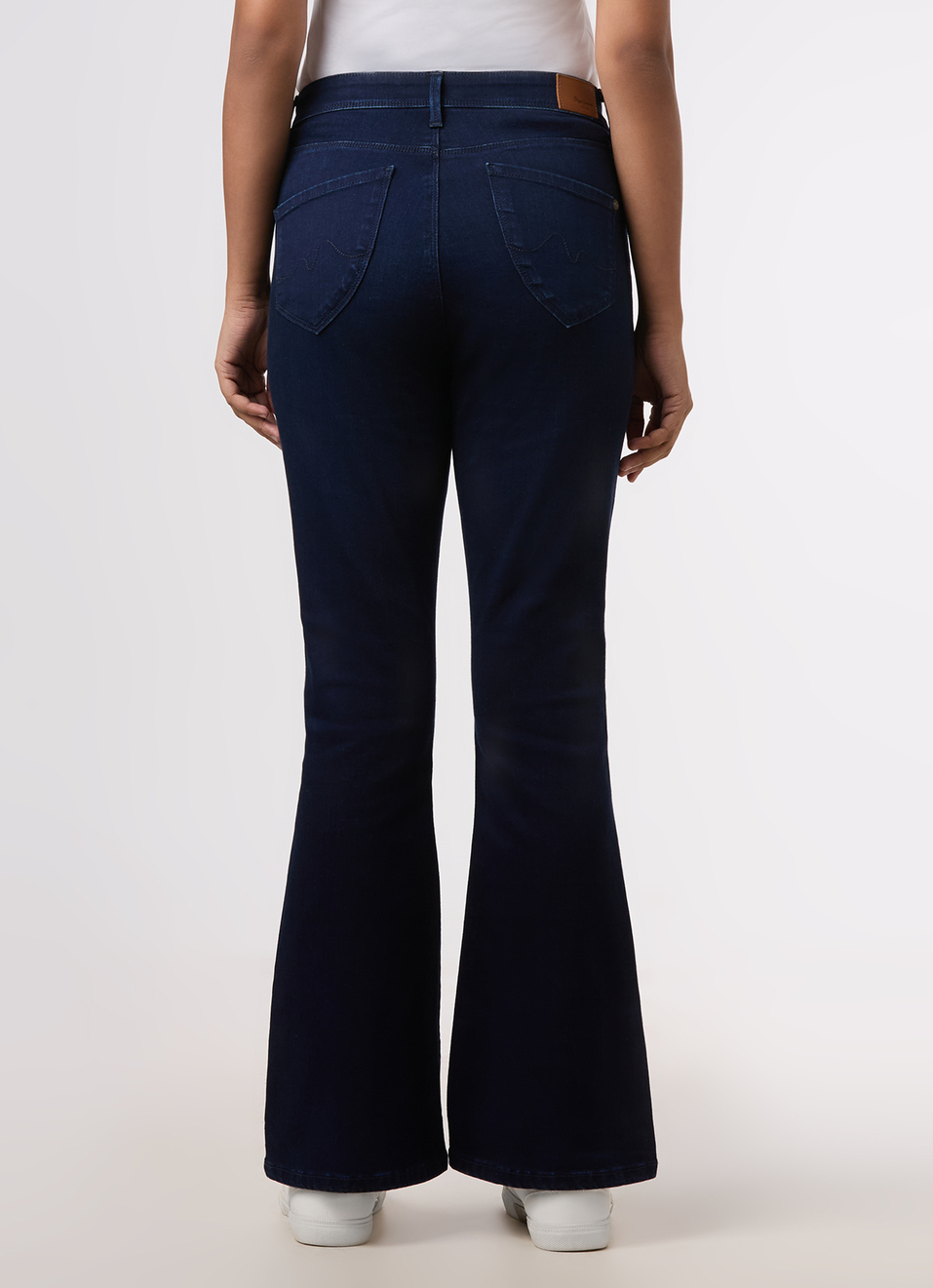 Women Blue High Rise Flared Stretchable Jeans, , large image number 2