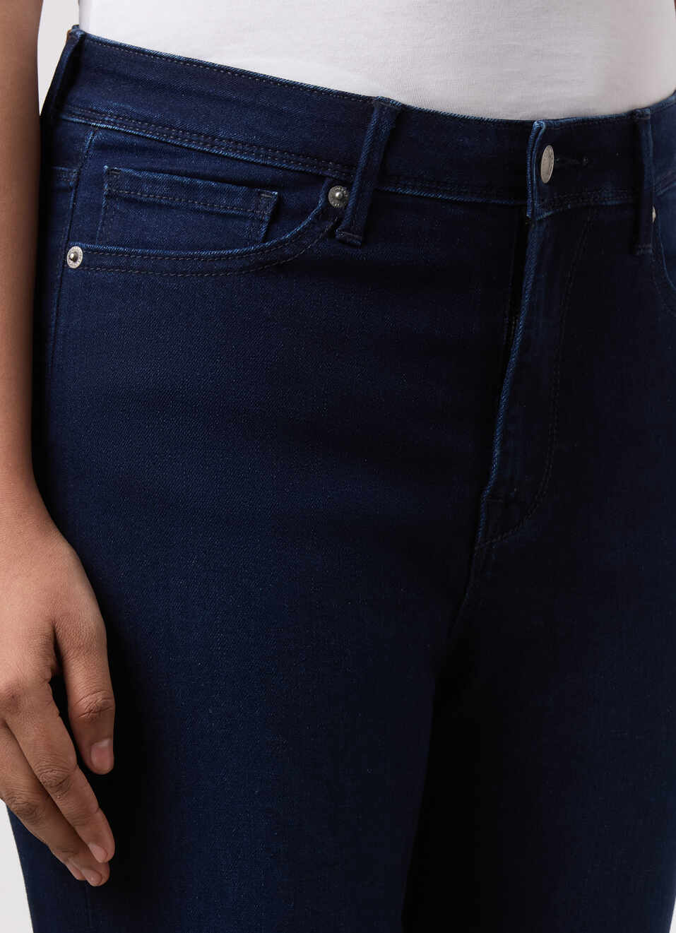 Women Blue High Rise Flared Stretchable Jeans, , large image number 4