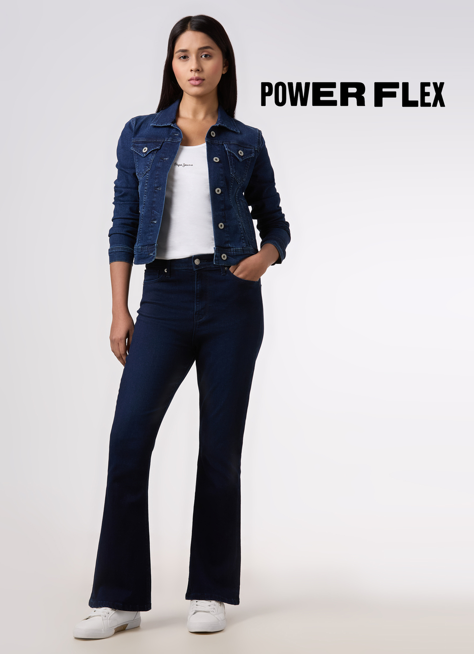 Women Blue High Rise Flared Stretchable Jeans, , large image number 0
